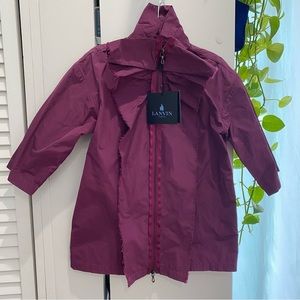 NWT Lanvin Girls Ruffle Trimmed Tech-Taffeta Coat